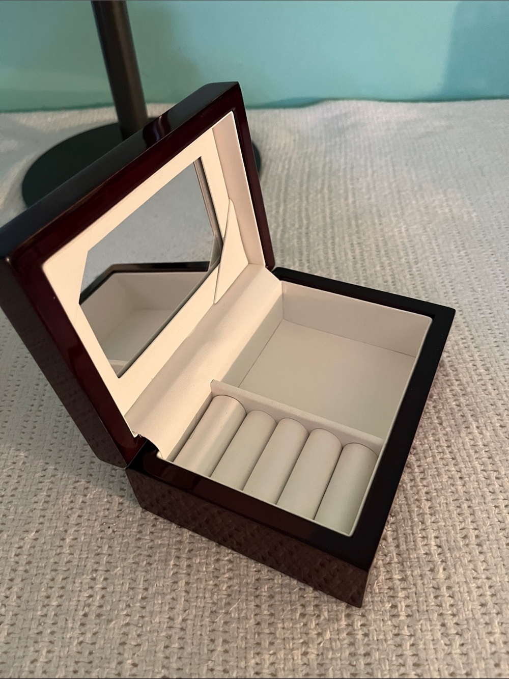 Luxury Watch/Jewelry Storage Box in cherry colored  with Cream Interior